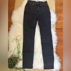 NWOT Madewell High Rise Skinny Black Jeans